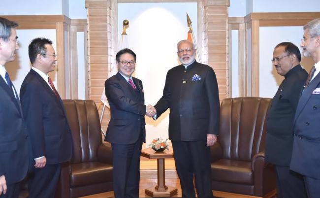 PM Narendra Modi meets Japanese ministers and also former PM on Friday
