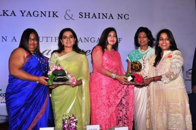Shaina NC , Alka Yagnik visits Kolkata to attend FLO event