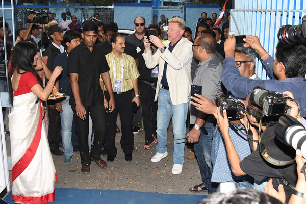 Boris Becker wins hearts in Kolkata
