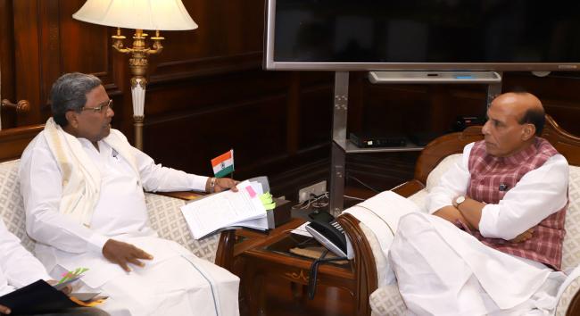 Karnataka CM meets Union Home Minister Rajnath Singh