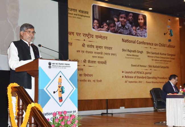 Kailash Satyarthi addressing at National Conference on Child Labour