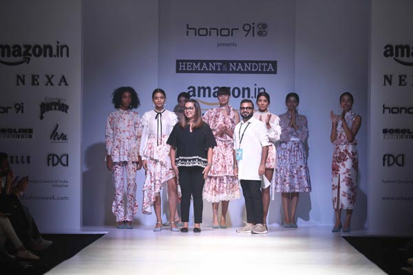 Amazon India Fashion Week: Hemant & Nandita displays their collection on floor