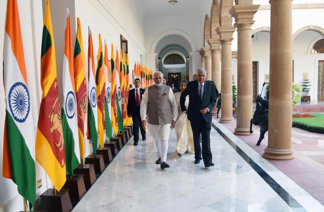 PM Modi with Sri Lankan PM Ranil Wickremesinghe