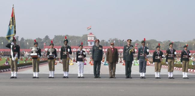 Narendra Modi inspecting the Guard of Honour, during the Prime Ministerâ€™s NCC Rally