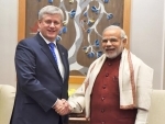 Mr. Stephen Harper calling on the Prime Minister, Narendra Modi