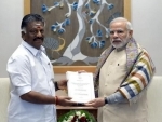 The Chief Minister of Tamil Nadu, O. Panneerselvam calling on the Prime Minister, Narendra Modi