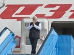 Narendra Modi arrives at Amsterdam