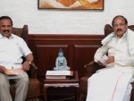 Union Minister D.V. Sadananda Gowda called on Vice President, M. Venkaiah Naidu