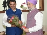 Hardeep Singh Puri meets Devendra Fadnavis in Mumbai 
