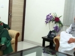 The Chief Minister of Jammu and Kashmir,Mehbooba Mufti calling on the Union Home Minister,Rajnath Singh