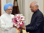 Dr. Manmohan Singh calling on the President