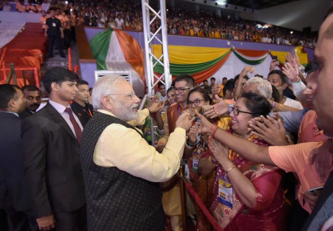 PM Modi interacts with Indian Community in Myanmar