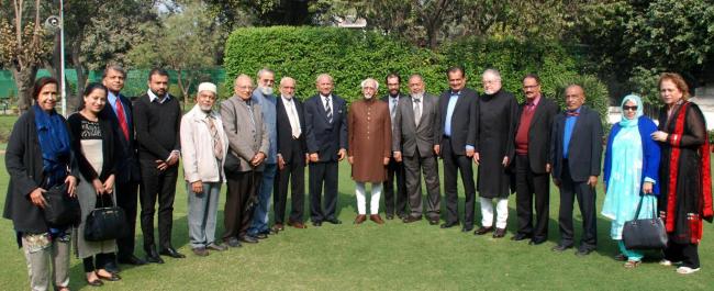  A delegation from American Federation of Muslims of Indian Origin led by Dr. A.S. Nakadar calling on the Vice President