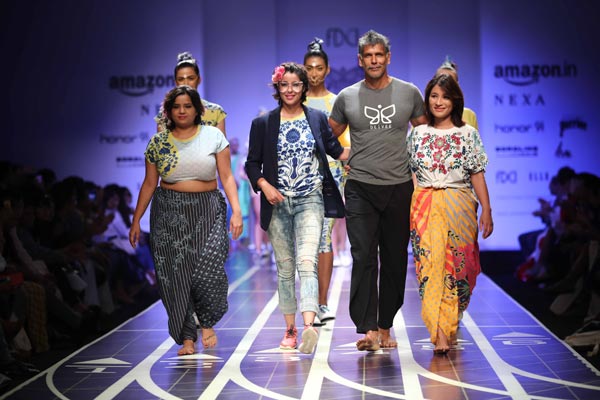 Designer Nida Mahmood displays her collection at Amazon India Fashion Week 