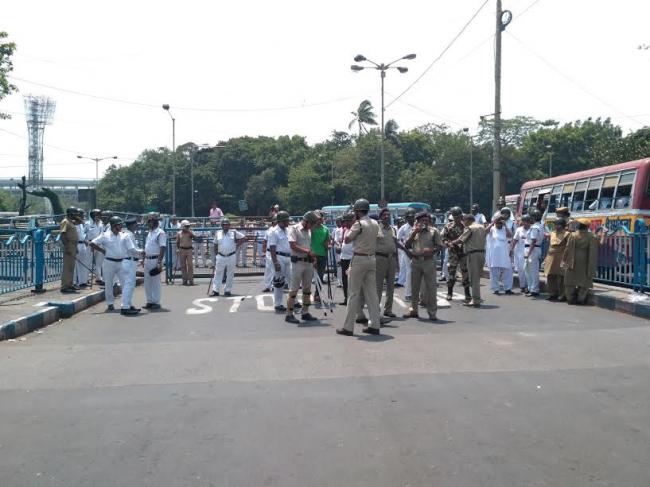 Heavy police arrangement in Kolkata ahead of Left's march to Nabanna