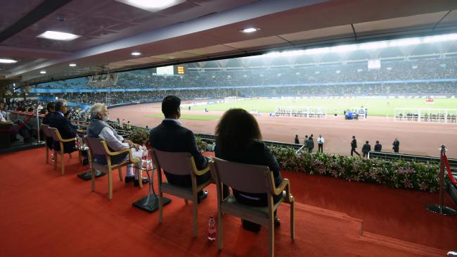 PM Modi at 2017 FIFA U-17 World Cup match in New Delhi
