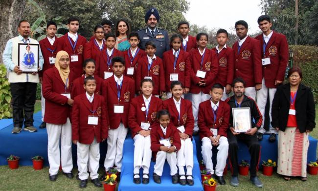 BS Dhanoa interacts with children