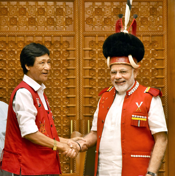 Village chiefs of Nagaland meet Prime Minister Narendra Modi in New Delhi