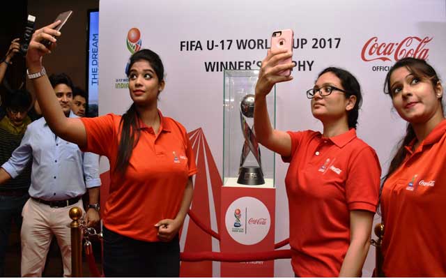 FIFA Under- 17 World Cup 2017 Winners Trophy arrives in Kolkata