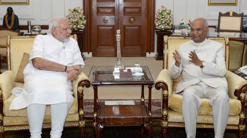 PM Modi calls on President Kovind at Rashtrapati Bhavan