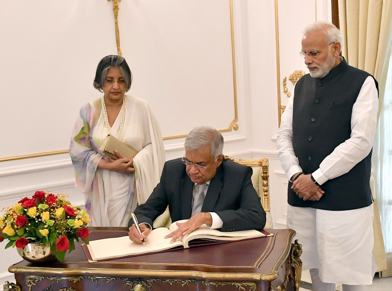 The Prime Minister of the Democratic Socialist Republic of Sri Lanka, Ranil Wickremesinghe visits in India