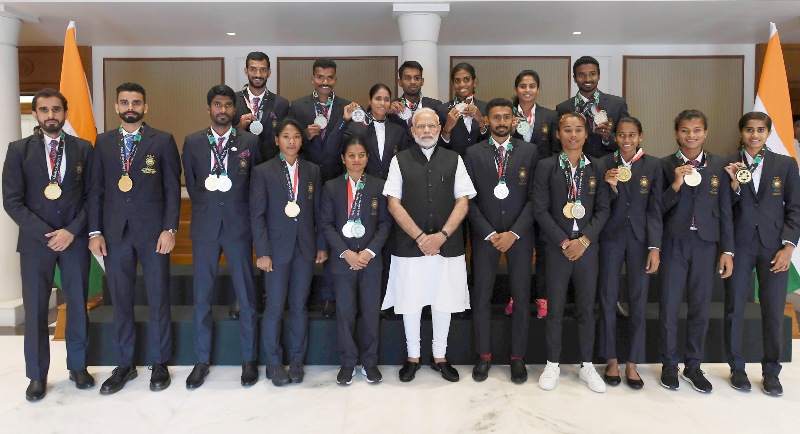 PM Modi meets Asian Games winners