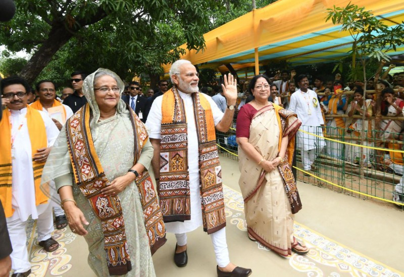 Modi-Mamata-Hasina share stage at Visva Bharati events 