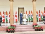 Canadian PM Justin Trudeau calls on Indian PM Narendra Modi at Hyderabad House, New Delhi