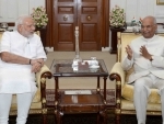 PM Modi calls on President Kovind at Rashtrapati Bhavan
