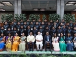 Narendra Modi interacts with the Assistant Secretaries