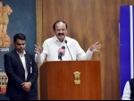 VP Naidu addresses gathering after conferring Nehru and Tagore Literacy Awards 