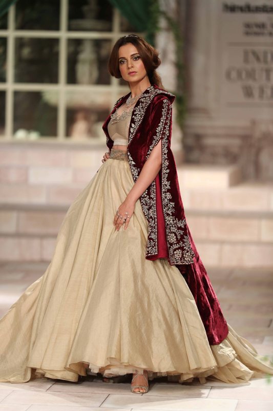 Kangana Ranaut walks the ramp in India Couture Week
