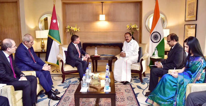 The King of Jordan calls on President Ram Nath Kovind,VP M. Venkaiah Naidu 