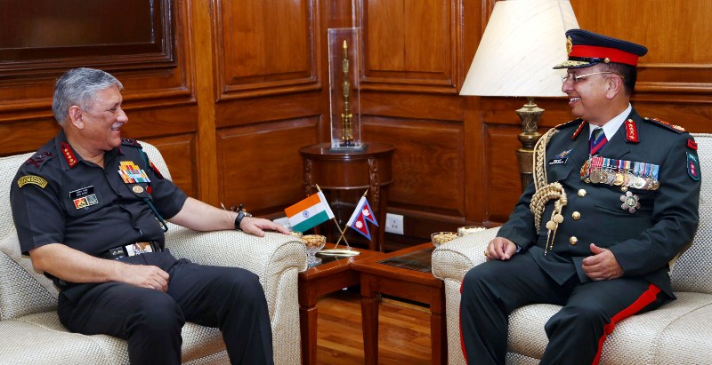 Nepal Army Chief calls on India's Defence Minister in New Delhi 