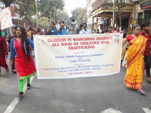 Kolkata sex workers march to protest sexual violence by godmen