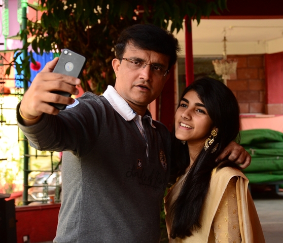 Sourav Ganguly spends time with family on Saraswati Puja