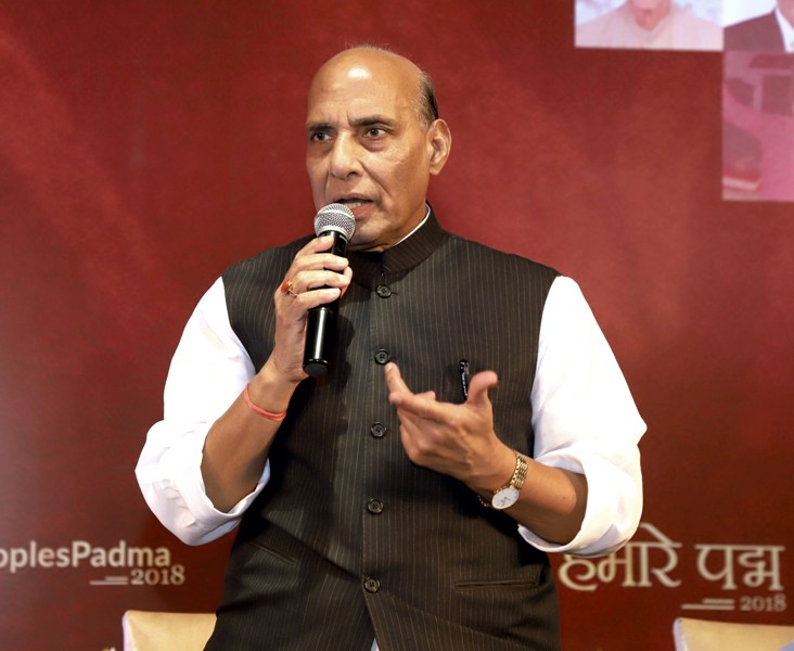 The Union Home Minister Rajnath Singh Attends 43 Padma Awardees