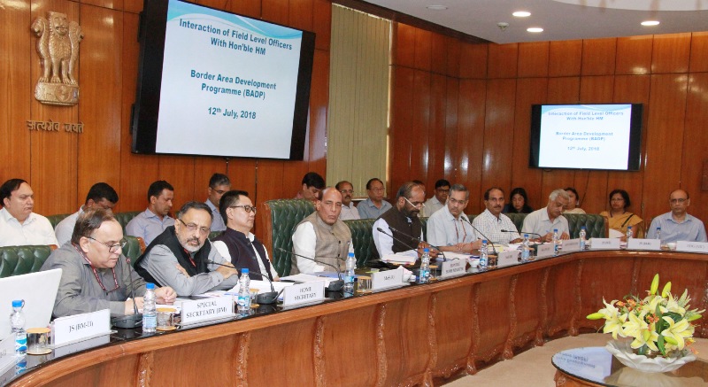  Rajnath Singh reviews the Border Area Development Programme 
