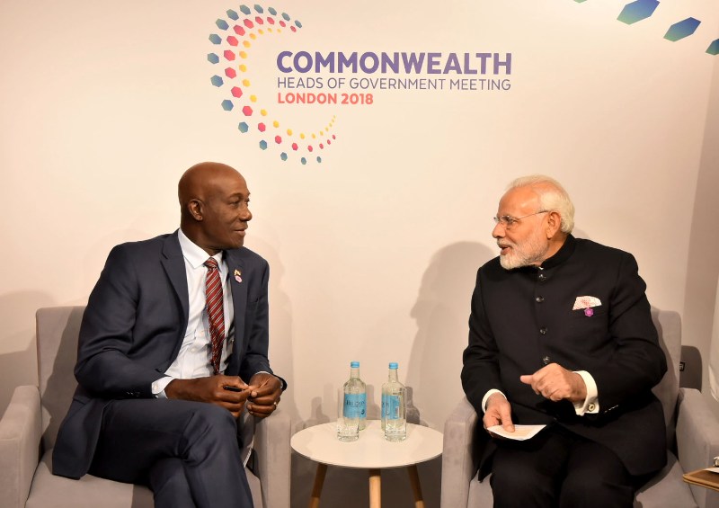 PM Modi meets Trinidad and Tobago PM in London