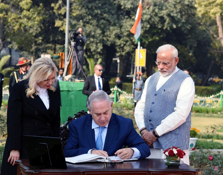 Israel PM Netanyahu visits India