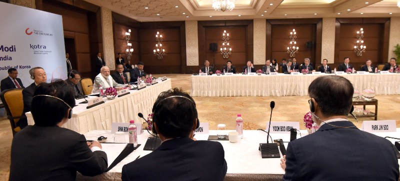 PM Modi Attending India Korea Business Summit in New Delhi
