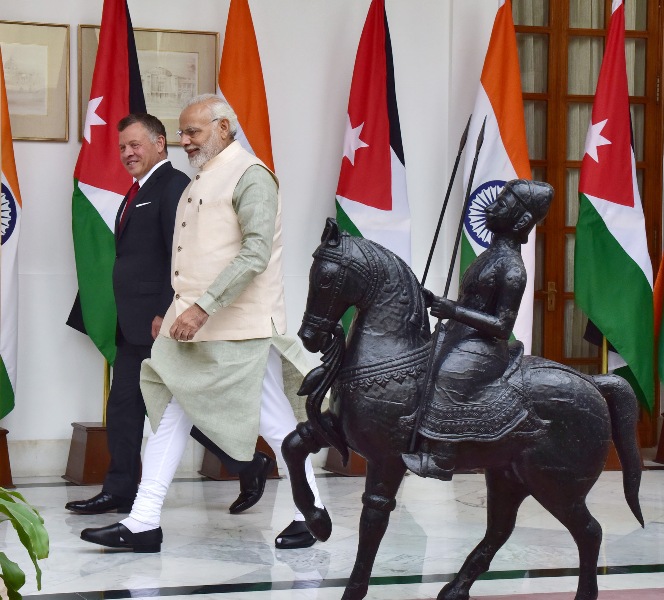 The King of Jordan in India