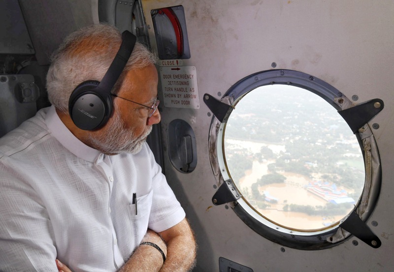 PM Modi visits flood-ravaged Kerala
