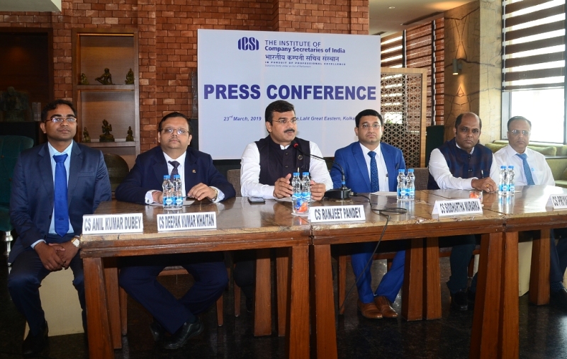 ICSI president Ranjeet Pandey addresses press conference