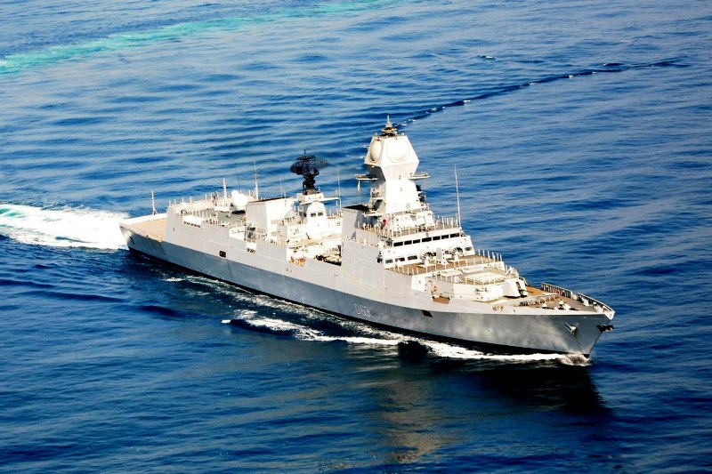 India Naval Ship Kolkata leaves for Qingdao