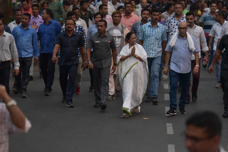Mamata holds protest rally against Vidyasagar College violence