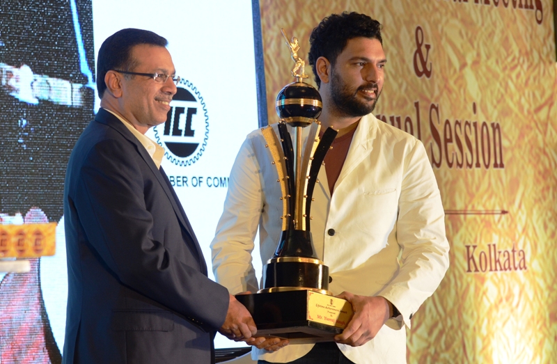 ICC felicitates Yuvraj Singh with Lifetime Achievement Award