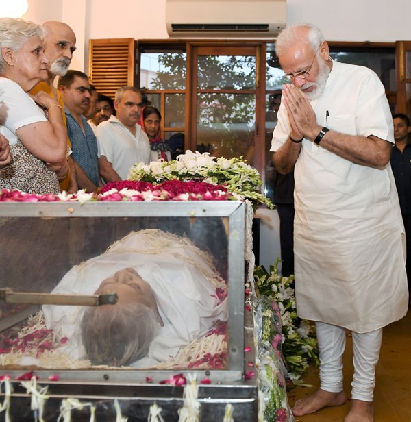PM Modi pays tribute to Sheila Dikshit in New Delhi