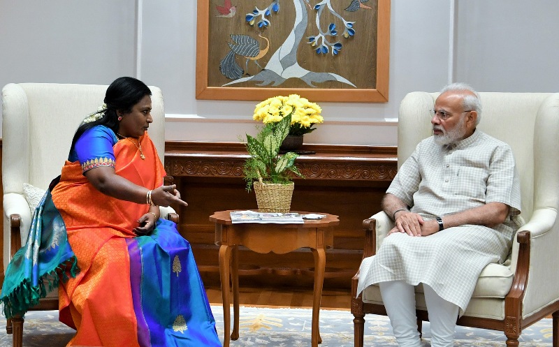 The Governor of Telangana, Dr. Tamilisai Soundararajan calls on Â PM Narendra Modi