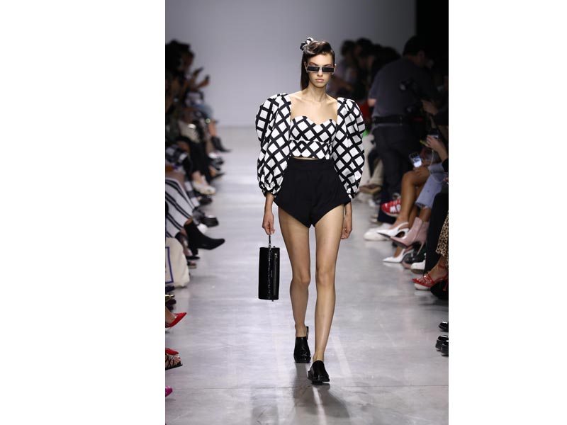 Models walk the ramp for designer Annakiki at Milan Fashion Week